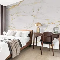 Golden Elegance White And Gold Marble Self-Adhesive Wallpaper (2X25 Feet) Combo-thumb2