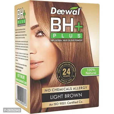 Deewal Herbal BH+ Hair colour Powder for Men and Women (Brown)