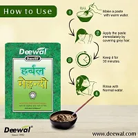 Deewal herbal Black mehndi for men  women with 100% Natural, for long  smooth hair (160)-thumb2