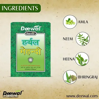 Deewal herbal Black mehndi for men  women with 100% Natural, for long  smooth hair (160)-thumb4