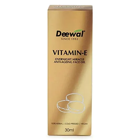 Deewal vitamin-E overnight miracle Anti-ageing Face oil for Men  Women, 30 ml