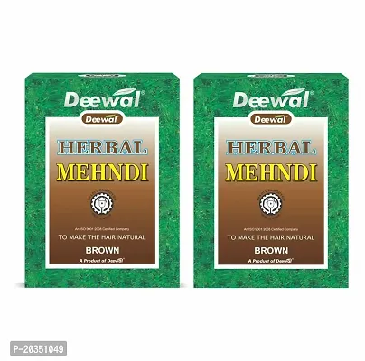 Deewal herbal Brown mehndi for men  women with 100% Natural, for long  smooth hair (160)