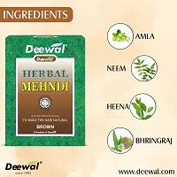 Deewal herbal Brown mehndi for men  women with 100% Natural, for long  smooth hair (160)-thumb3