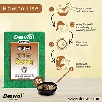 Deewal herbal Brown mehndi for men  women with 100% Natural, for long  smooth hair (160)-thumb2