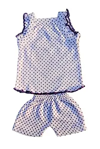 Stylish Baby Girls Soft Cotton Sleeveless Polka Print Casual Top Vest Shorts Dress For Kids Toddler New Born Combo Pack Of 6-thumb2