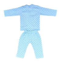 Stylish Baby Boy And Baby Girl Full Sleeves Soft Cotton Hosiery Vests, Front Open Jhabla T-Shirt With Pyjama Pants Dress For Kids Infant Toddler Casual New Born Baby Clothes Pack Of 3-thumb2