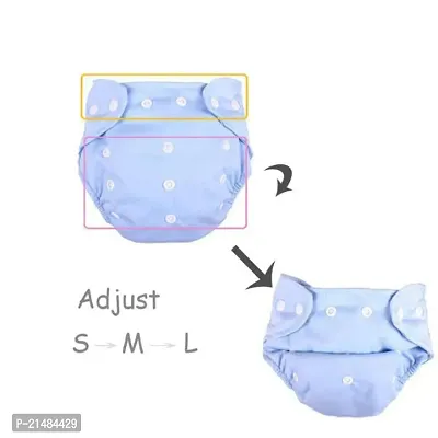 Trendy Cloth Reusable Washable Baby Diapers Nappies Pocket Style Adjustable Durable Combo Pack of -7, Multicolor-thumb5