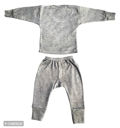 New Born Baby Kids Winter Wear Thermal Set Top and Pajama, Full Sleeve With Rib Combo Pack Of -3-thumb3