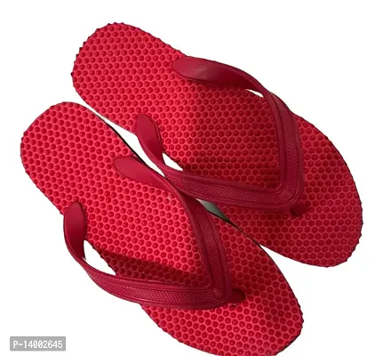 Rubber Red Solid Room Slipper For Men-thumb0