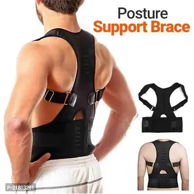 Premium Posture Corrector for Lower  Upper Back Pain | Adjustable magnetic Posture correction belt-thumb0