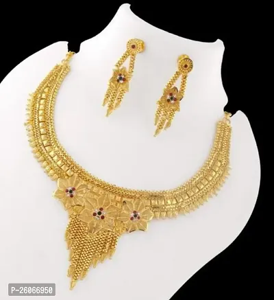 Trendy Alloy Gold plated Necklace Set for Women