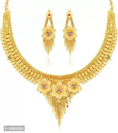 Trendy Alloy Gold plated Necklace Set for Women-thumb0