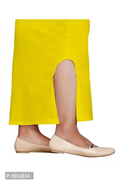 ADINA CLAIM COMFORT Women's Cotton Lycra Saree Shapewear with Drawstring, Saree Shapewear Petticoat for Women, Shape wear Dress for Saree (S, Yellow)-thumb5