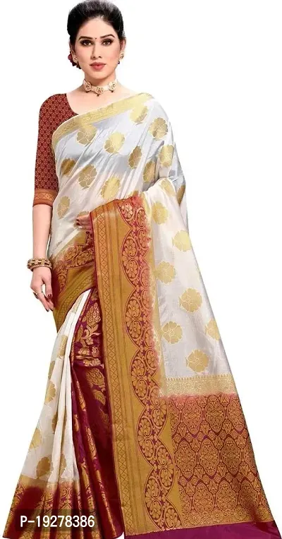 Elegant Multicoloured Cotton Saree with Blouse piece-thumb0