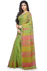 Women Soft Dhakai Padma Pata Jamdani Sarees-thumb1