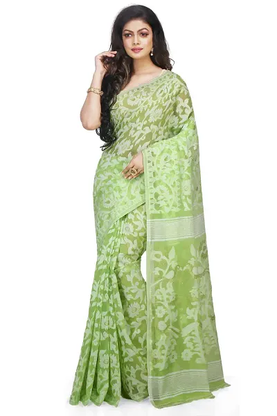 Women Dhakai Allover Soft Flower Jamdani Sarees