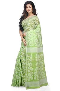 Women Dhakai Allover Soft Flower Jamdani Sarees-thumb1