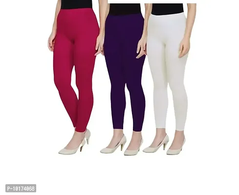 Buy SAGEVI Extra Comfortable 180 GSM 4 Way Stretchable (95% Cotton and 5%  Lycra) Ankle Length Leggings for Women/Girl Pack of 3 Online In India At  Discounted Prices