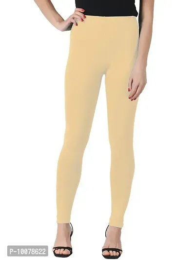 Winter Woolen Ankle Length Legging for Women  Girls ( Pack 1, Beige)