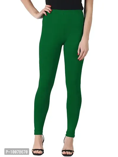 Winter Woolen Ankle Length Legging for Women  Girls ( Pack 1, Green)-thumb0