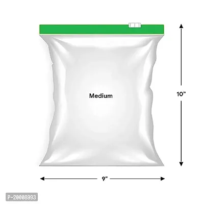 Zip lock Pouches, Zip lock Bag For Storage, Freezer RE-USABLE Zipper Bags, Ziplock Bags For Fridge Storage, Zip lock bags Medium 9X 10 (22.86cm X25.4cm) Pack of 15-thumb3