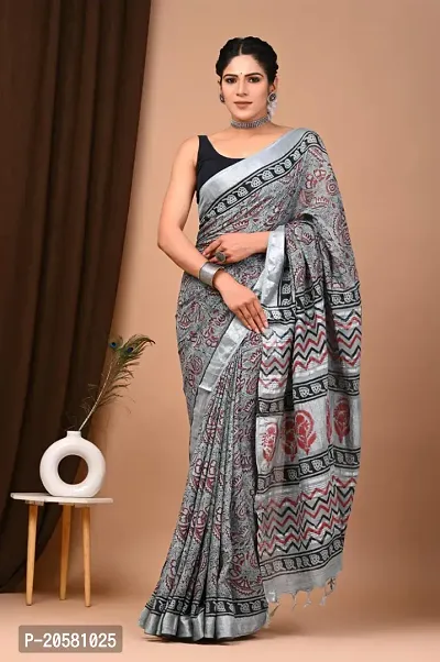 Elegant  Cotton Saree without Blouse piece For Women-thumb0