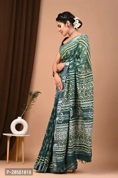 Elegant  Cotton Saree without Blouse piece For Women-thumb0