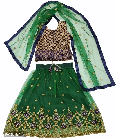 KRITIKA TEX Girl's New Readymade Net lehenga choli and Dupatta set(2-15Years)-thumb0