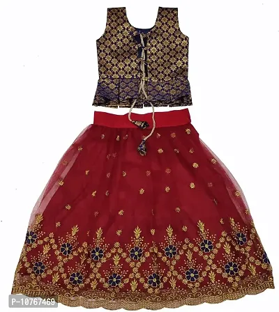 KRITIKA TEX Girl's New Readymade Net lehenga choli and Dupatta set(2-15Years)