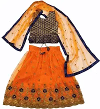 KRITIKA TEX Girl's New Readymade Net lehenga choli and Dupatta set(2-15Years)-thumb1