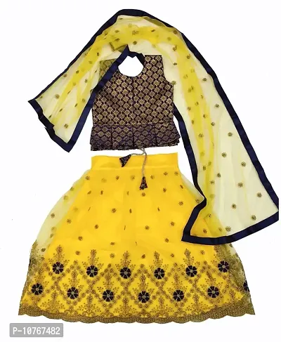 KRITIKA TEX Girl's New Readymade Net lehenga choli and Dupatta set(2-15Years)-thumb2