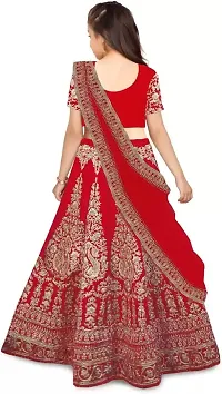 Red Silk Embroidered Lehenga Cholis-thumb1