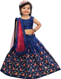 KRITIKA TEX Girls Readymade lehenga choli(3-4Years, Blue)-thumb3