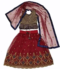 KRITIKA TEX Girl's New Readymade Net lehenga choli and Dupatta set(2-15Years)-thumb1