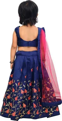 KRITIKA TEX Girls Readymade lehenga choli(3-4Years, Blue)-thumb2