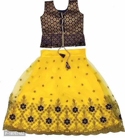 KRITIKA TEX Girl's New Readymade Net lehenga choli and Dupatta set(2-15Years)