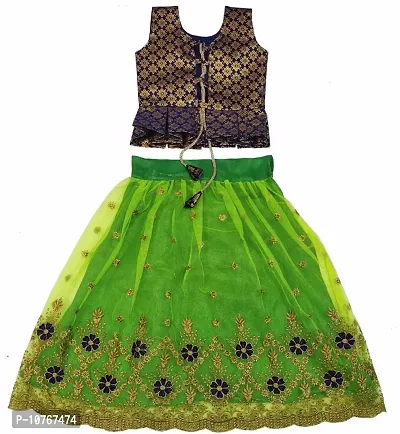 KRITIKA TEX Girl's New Readymade Net lehenga choli and Dupatta set(2-15Years)-thumb0