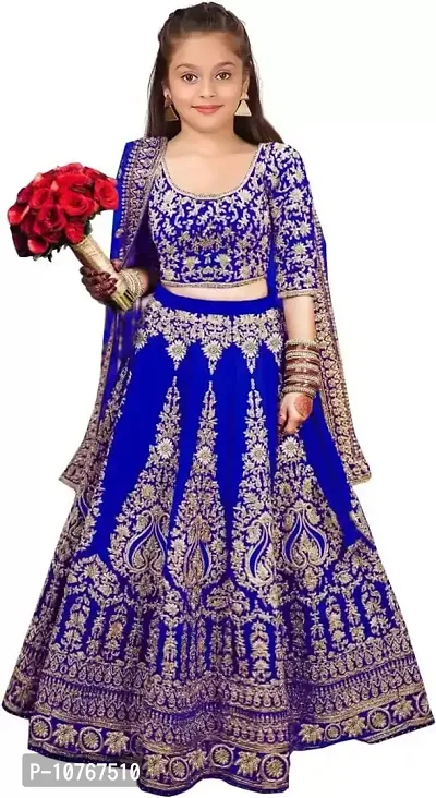 Girls Latest Semi Stitched Lehenga Choli And Dupatta Set