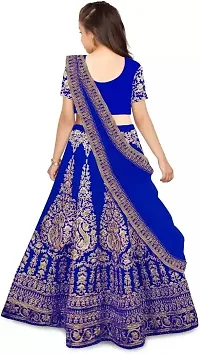 Girls Latest Semi Stitched Lehenga Choli And Dupatta Set-thumb1