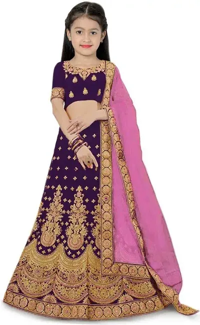 krishnav enterprise lehenga choli and duppta set for girls 4-15