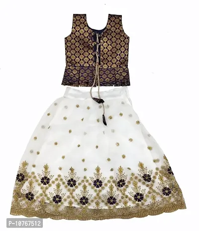 KRITIKA TEX Girl's New Readymade Net lehenga choli and Dupatta set(2-15Years)-thumb0