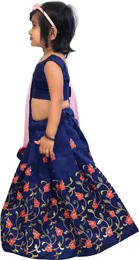 KRITIKA TEX Girls Readymade lehenga choli(3-4Years, Blue)-thumb1