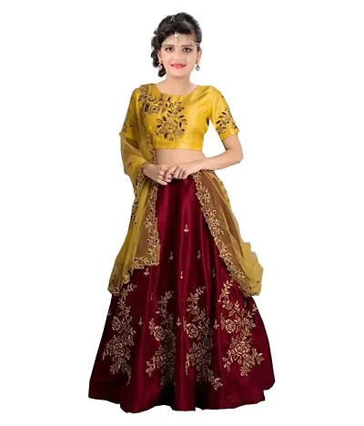 Girls Silk Blend Lehenga Cholis 