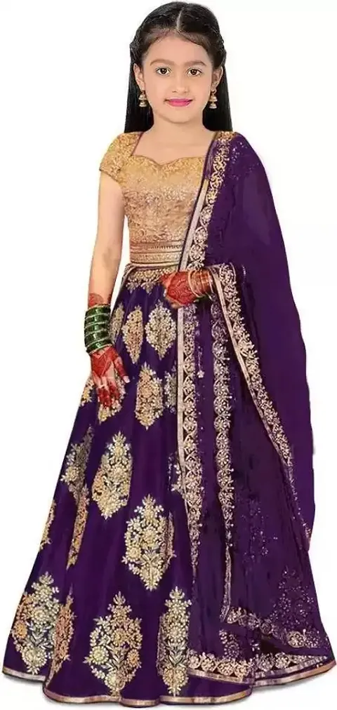 Silk Lehenga Choli and Dupatta Set