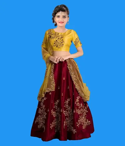 Girls Silk Blend Lehenga Cholis 