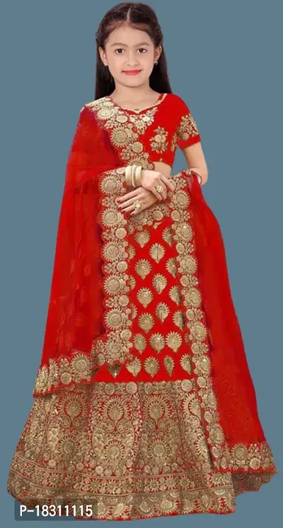 Kids Lehenga Choli Duptta set-thumb0