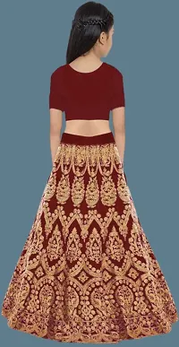 Red Silk Lehenga Choli With Dupatta Set-thumb1