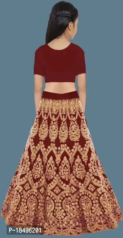 Red Silk Lehenga Choli With Dupatta Set-thumb2