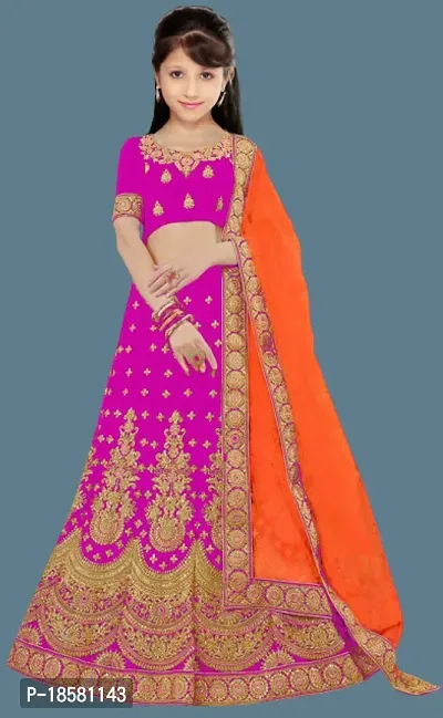 Kids Lehenga Choli Duptta set-thumb0