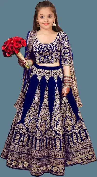 Kids Lehenga Choli Duptta Set